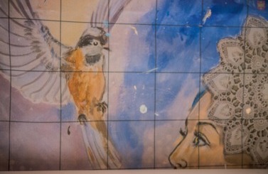 Mural przy dworcu