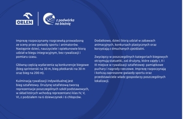 Z podw&oacute;rka na bieżnię zgłoszenie