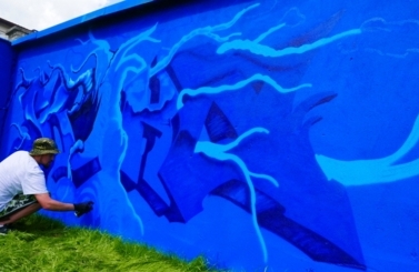 Mural przy Parku Nowe Oblicze 