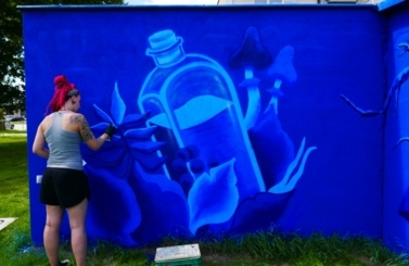 Mural przy Parku Nowe Oblicze 