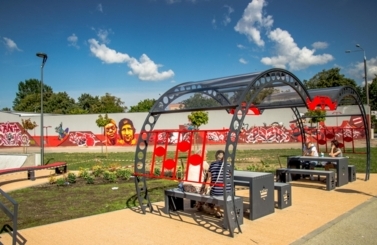Mural przy Skateparku