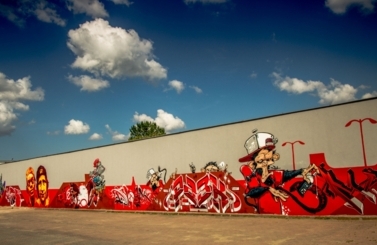 Mural przy Skateparku