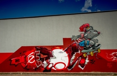 Mural przy Skateparku