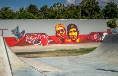 Mural przy Skateparku
