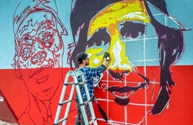 Mural przy Skateparku