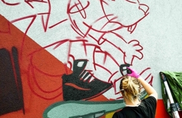 Mural przy Skateparku