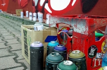Mural przy Skateparku
