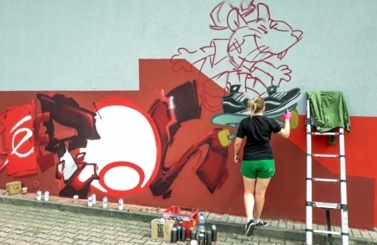 Mural przy Skateparku