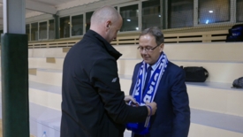 Prezydent na treningu koszykarzy Polpharmy