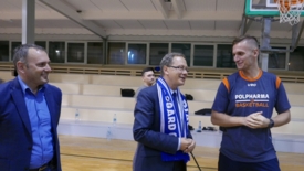 Prezydent na treningu koszykarzy Polpharmy