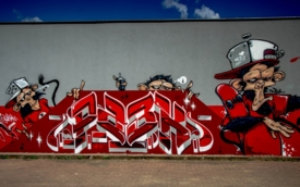 Mural przy Skateparku