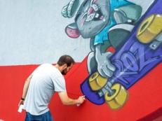 Mural przy Skateparku