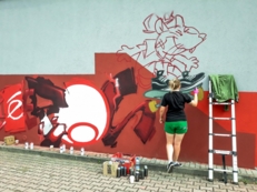 Mural przy Skateparku
