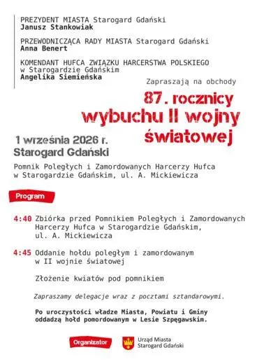 87.rocznica wybuchu II wojny światowej.