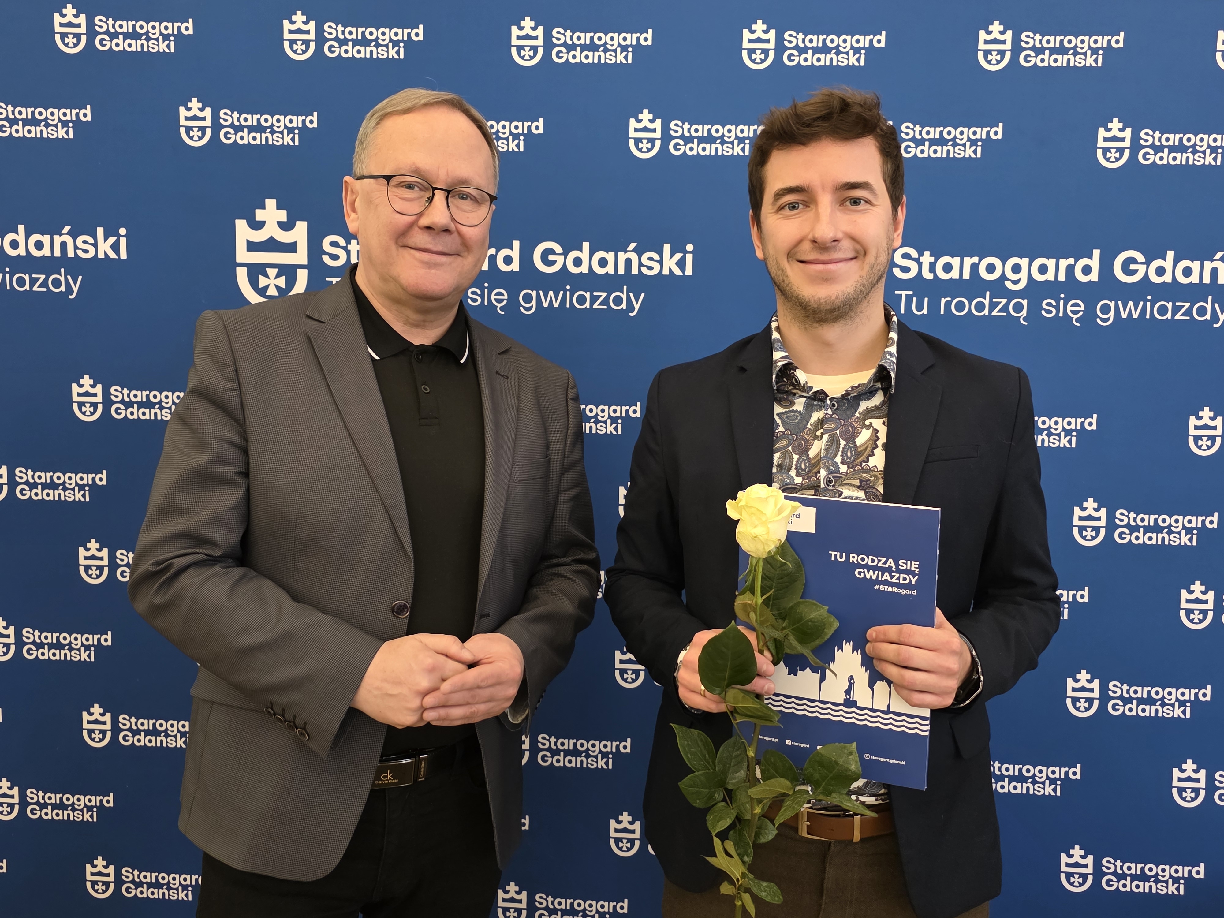 Prezydent Miasta Starogard Gdański Janusz Stankowiak i&nbsp;Paweł Ratajek