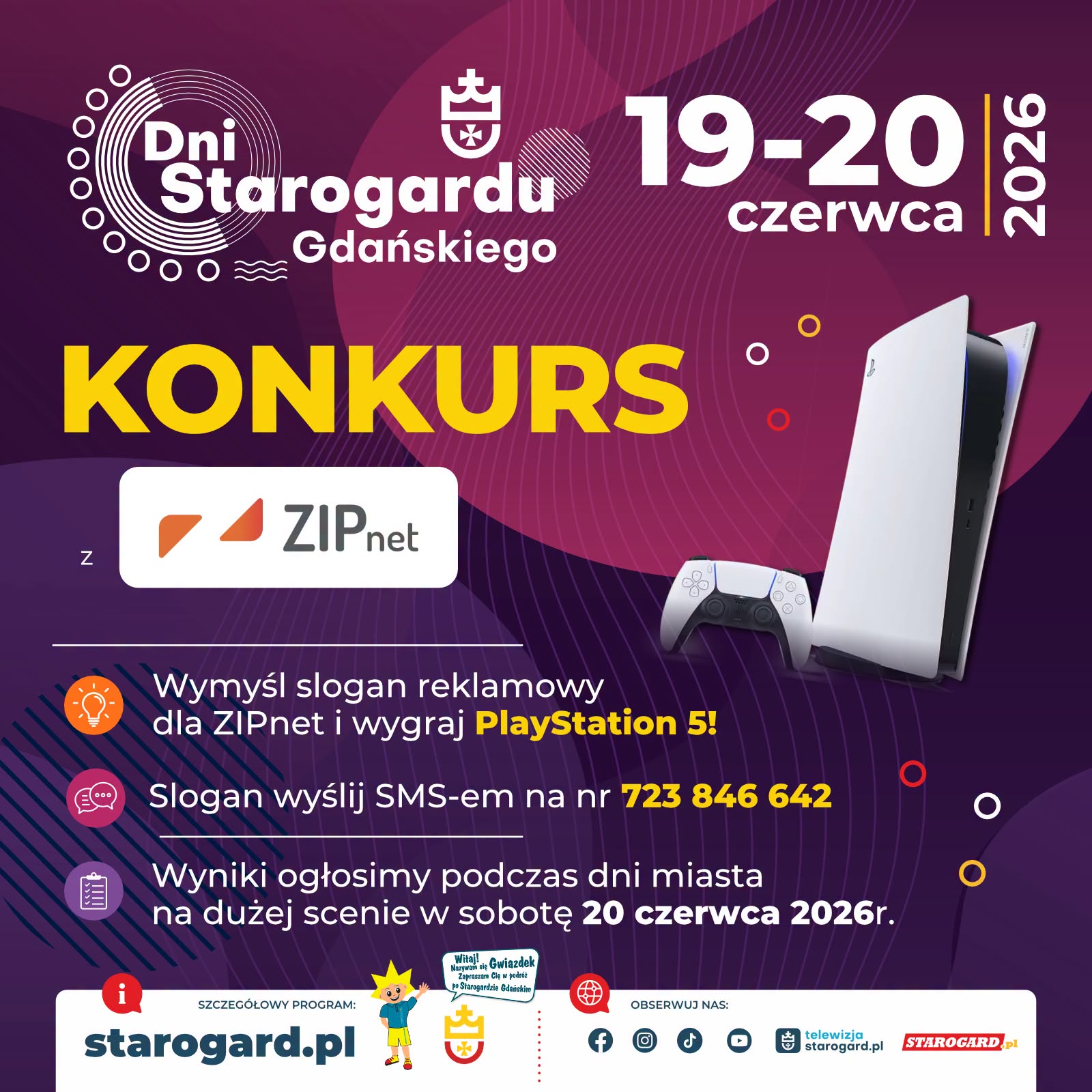 Plakat informujący o&nbsp;konkursie.