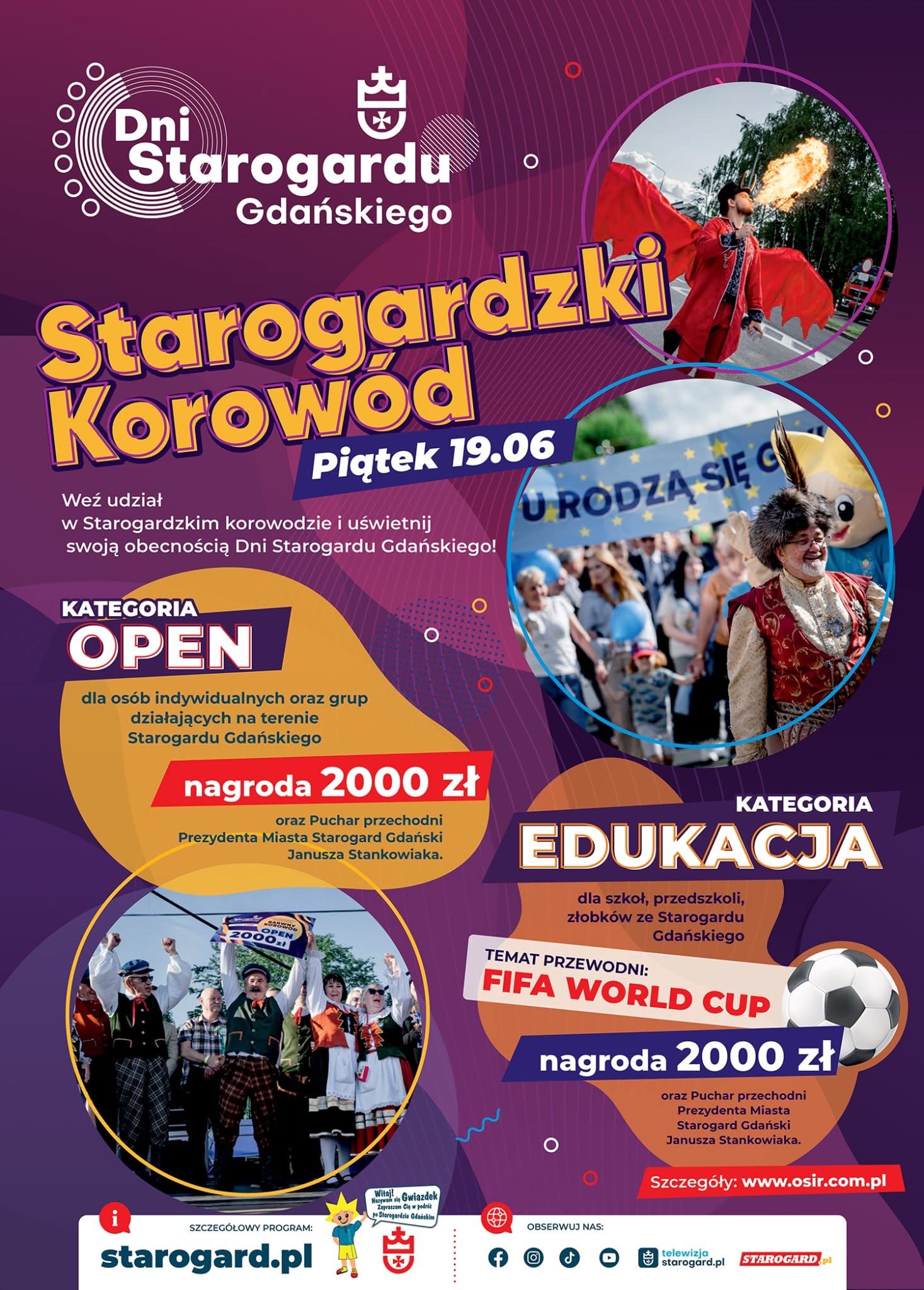 Plakat informujący o&nbsp;korowodzie.