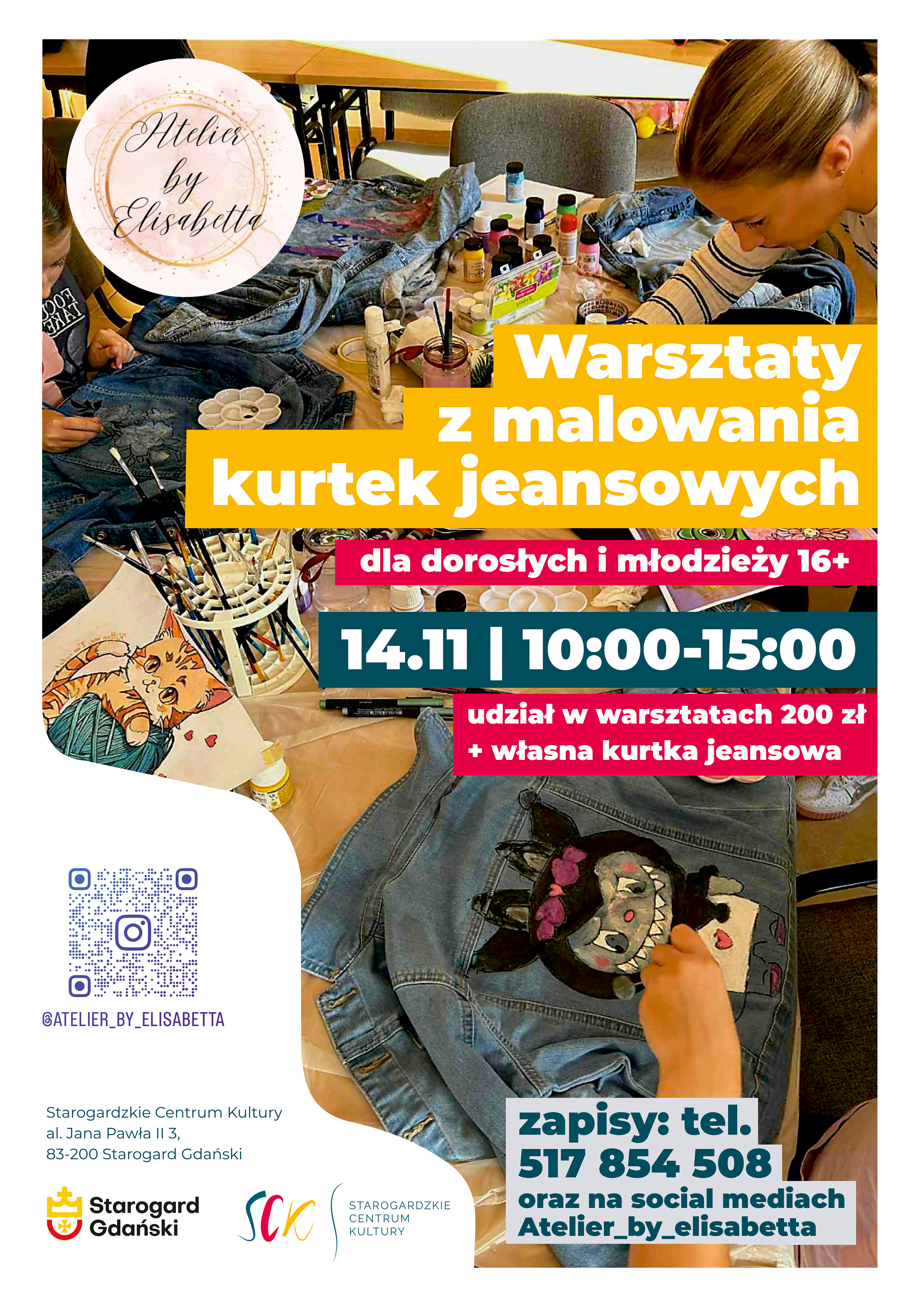Warsztaty malowania kurtek jeansowych