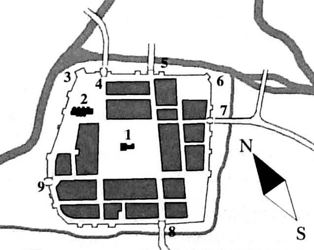 Starogard Gdański plan miasta. źródło.medievalheritage.eu