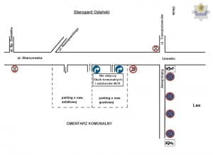 Starogard Gdański - zmiany organizacji ruchu Cmentarz Komunalny ul. Skarszewska