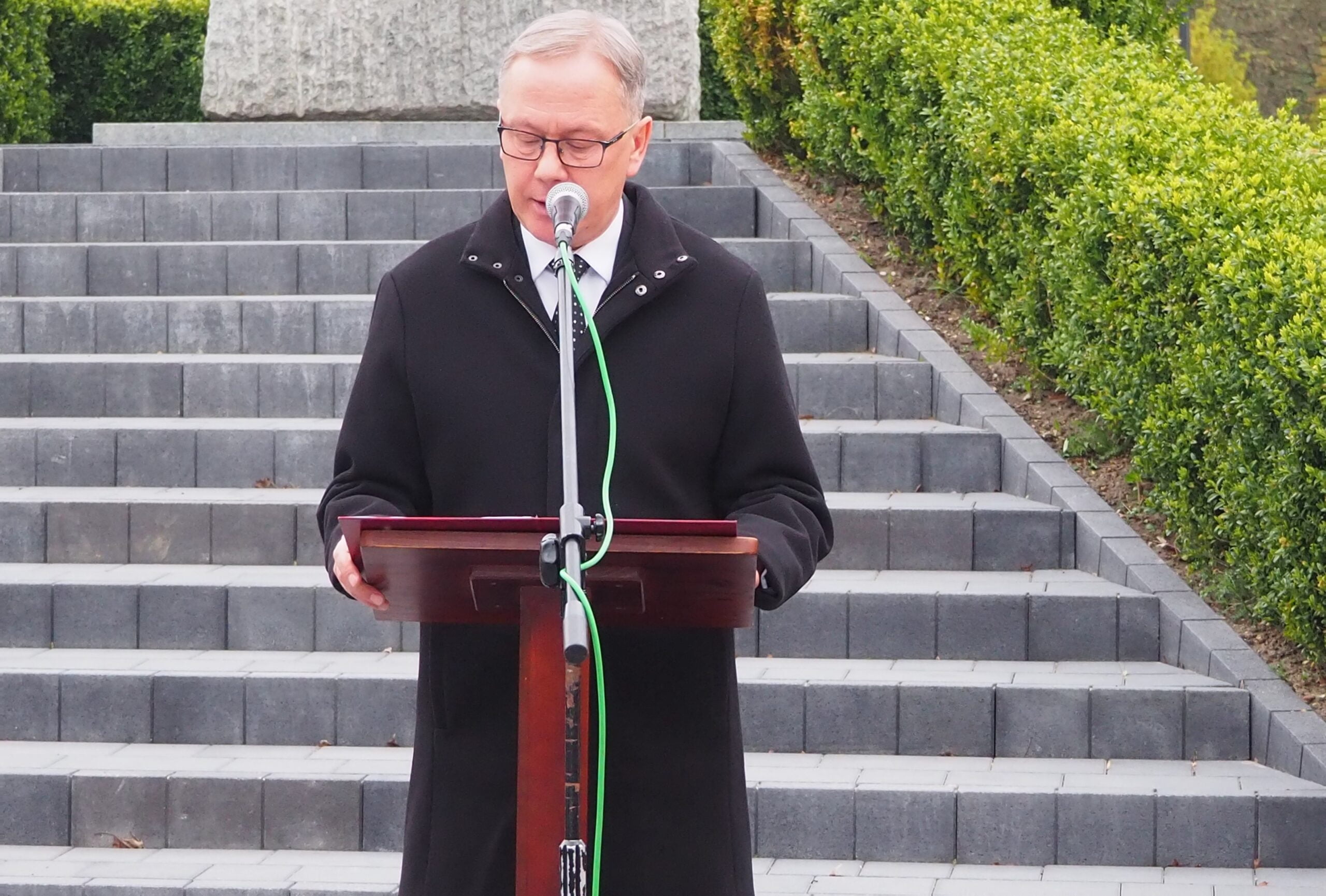 Prezydent Miasta Starogard Gdański Janusz Stankowiak podczas wystąpienia