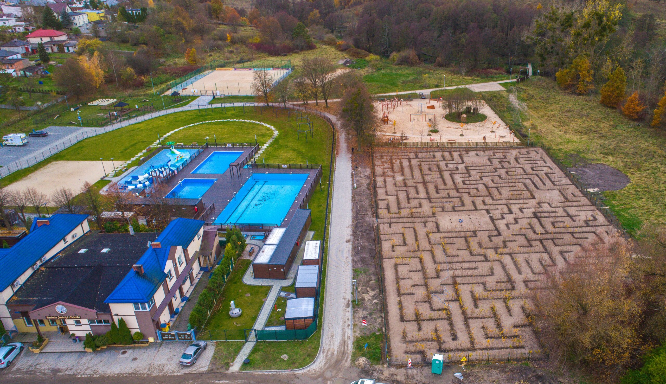 Widok na baseny