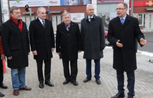Janusz Stankowiak prezydent miasta, Przemysław Biesek-Talewski wiceprezydent miasta, Jan Kilian poseł na Sejm RP i Dariusz Drelich Wojewoda Pomorski