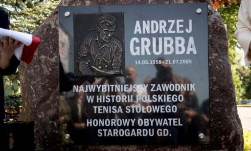 Zdjęcie do Andrzej Grubba ma pamiątkową tablicę w Starogardzie