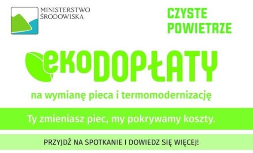 Zdjęcie do EKO DOPŁATY. Przyjdź na spotkanie informacyjne