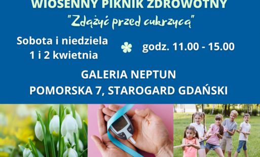 Zdjęcie do Piknik z badaniami "Zdążyć przed cukrzycą". 1-2 kwietnia Galeria Neptun
