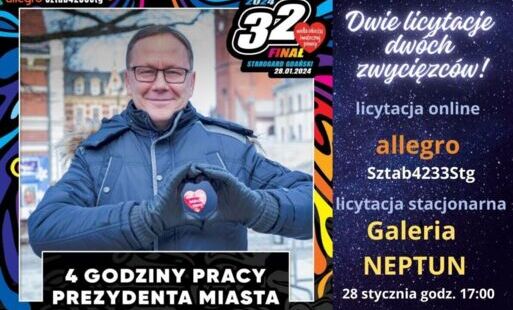 Zdjęcie do 4 godziny pracy Prezydenta Miasta ponownie do wzięcia. Przed nami 32. Finał WOŚP w Starogardzie