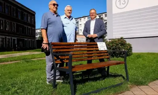 Na zdjęciu prezydent miasta, Bogdan Adam i Czesław Szwoch