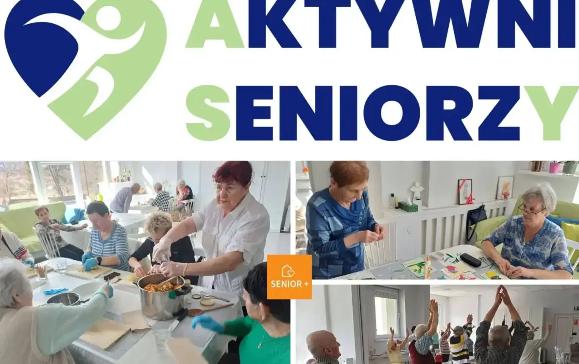 aktywność osób starszych z logo programu asy