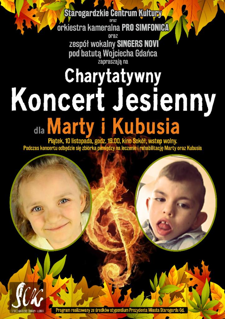Charytatywny Koncert Jesienny dla Marty i Kubusia