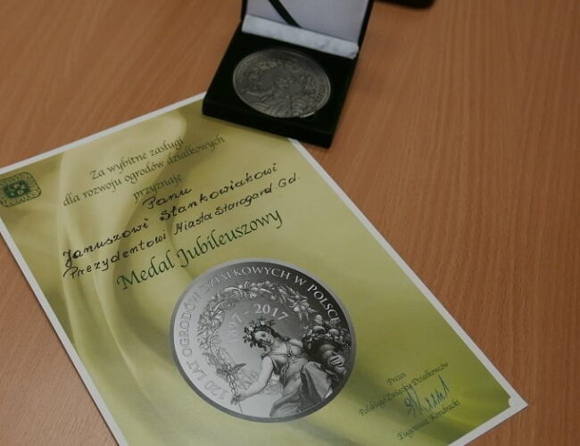 Medal od Polskiego Związku Działkowców