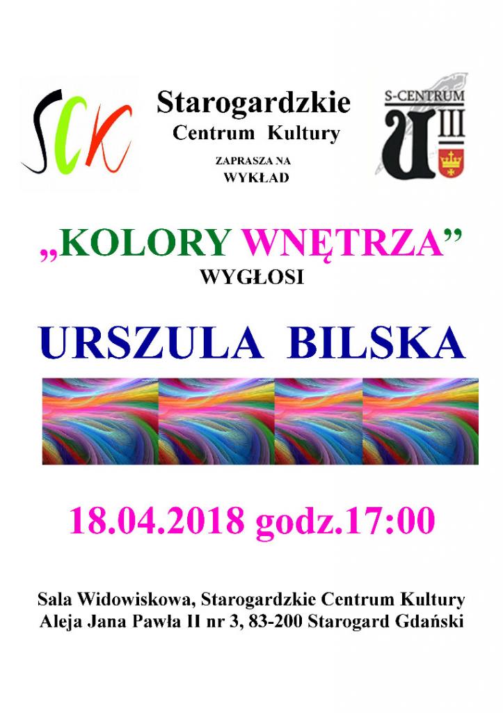 Wykład UTW "S-Centrum" - Urszula Bilska "Kolory wnętrza"