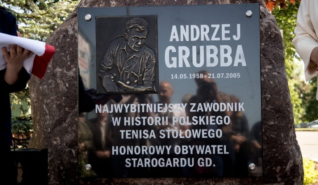 Andrzej Grubba ma pamiątkową tablicę w Starogardzie