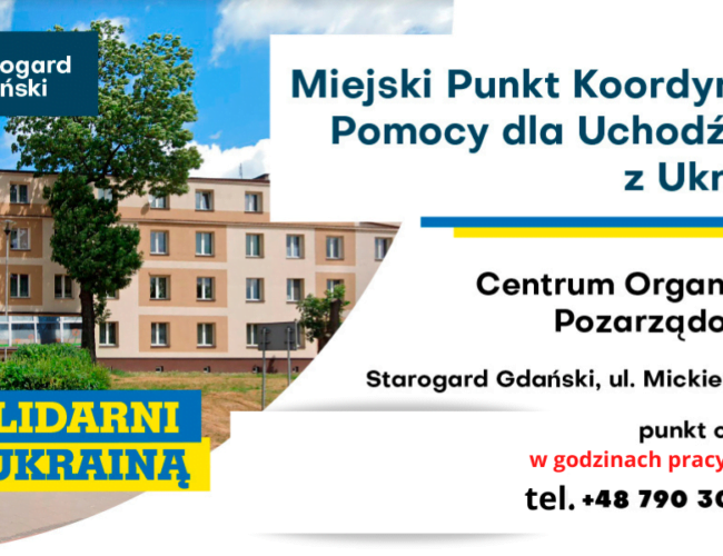 Miejski Punkt Koordynacyjny Pomocy dla Uchodźców z Ukrainy przypomina o konieczności informowana o decyzji opuszczenia miasta Starogard Gdański