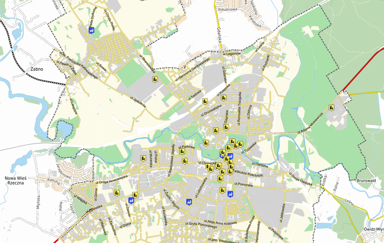 Plan miasta Starogard Gdański