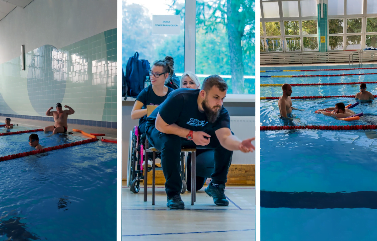 Boccia i basen dla osób z niepełnosprawnościami