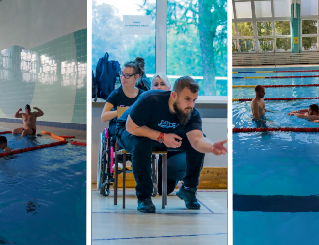 Boccia i basen dla osób z niepełnosprawnościami