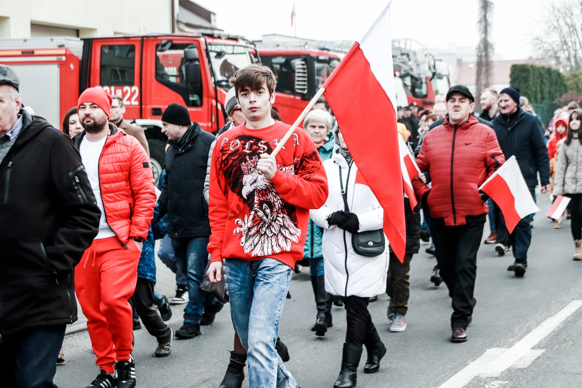 Starogardzki biało-czerwony marsz w Dzień Niepodległości