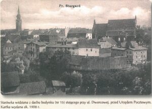 Starówka z Basztami od strony rzeki Wierzycy. Źródło - Spacer po starym Starogardzie. W. Gogan (2)