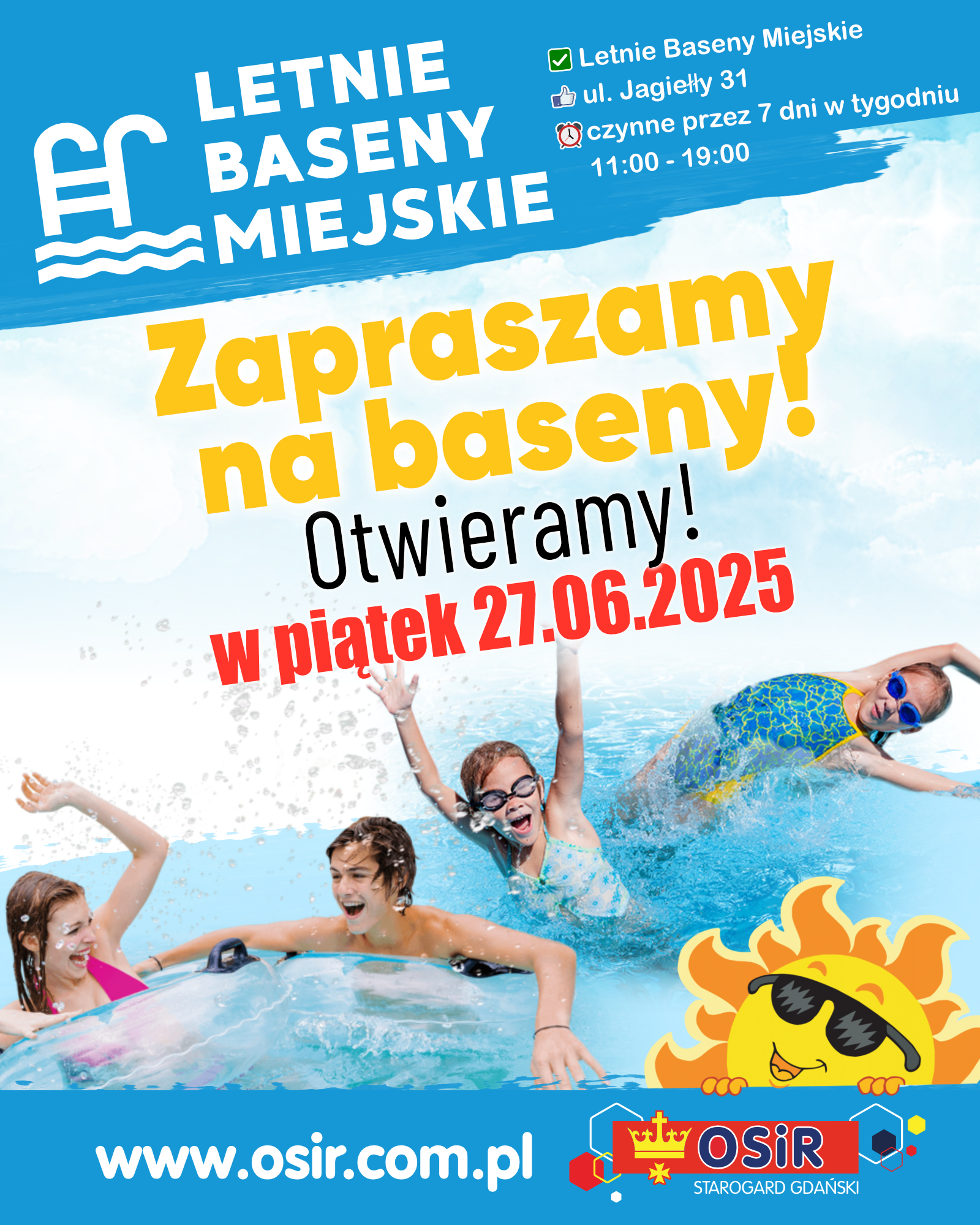 Plakat informujący o otwarciu.