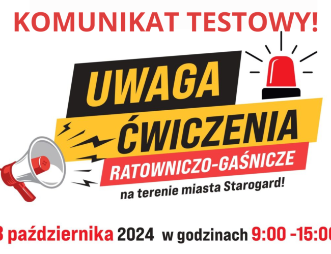 UWAGA! Komunikat testowy