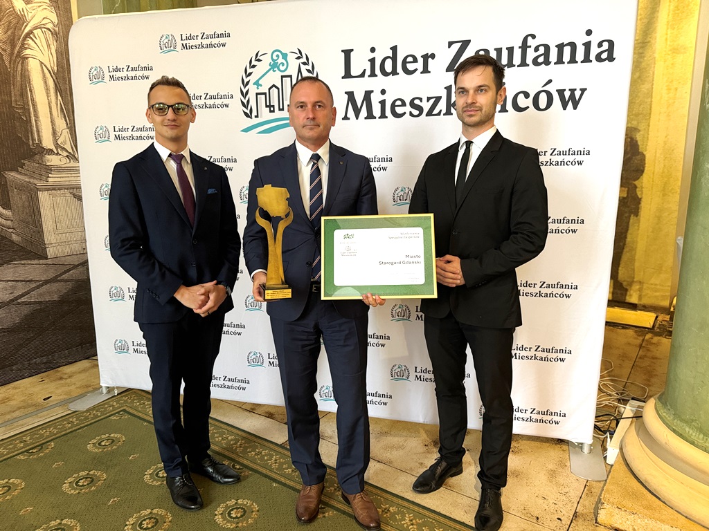 Starogard potrójnym laureatem konkursu „Lider Zaufania Mieszkańców”