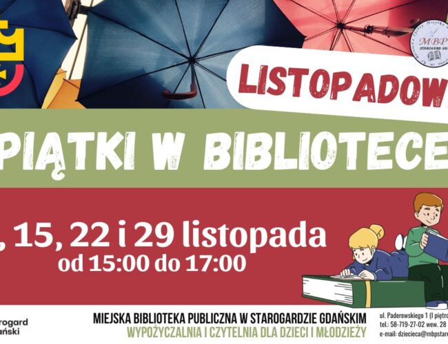 Listopadowe piątki w bibliotece