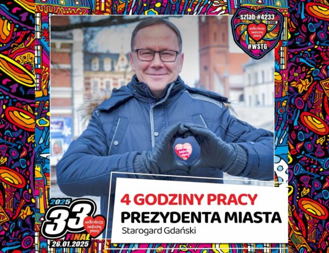 4 godziny pracy Prezydenta Miasta ponownie do wzięcia. Przed nami 33. Finał WOŚP w Starogardzie Gdańskim