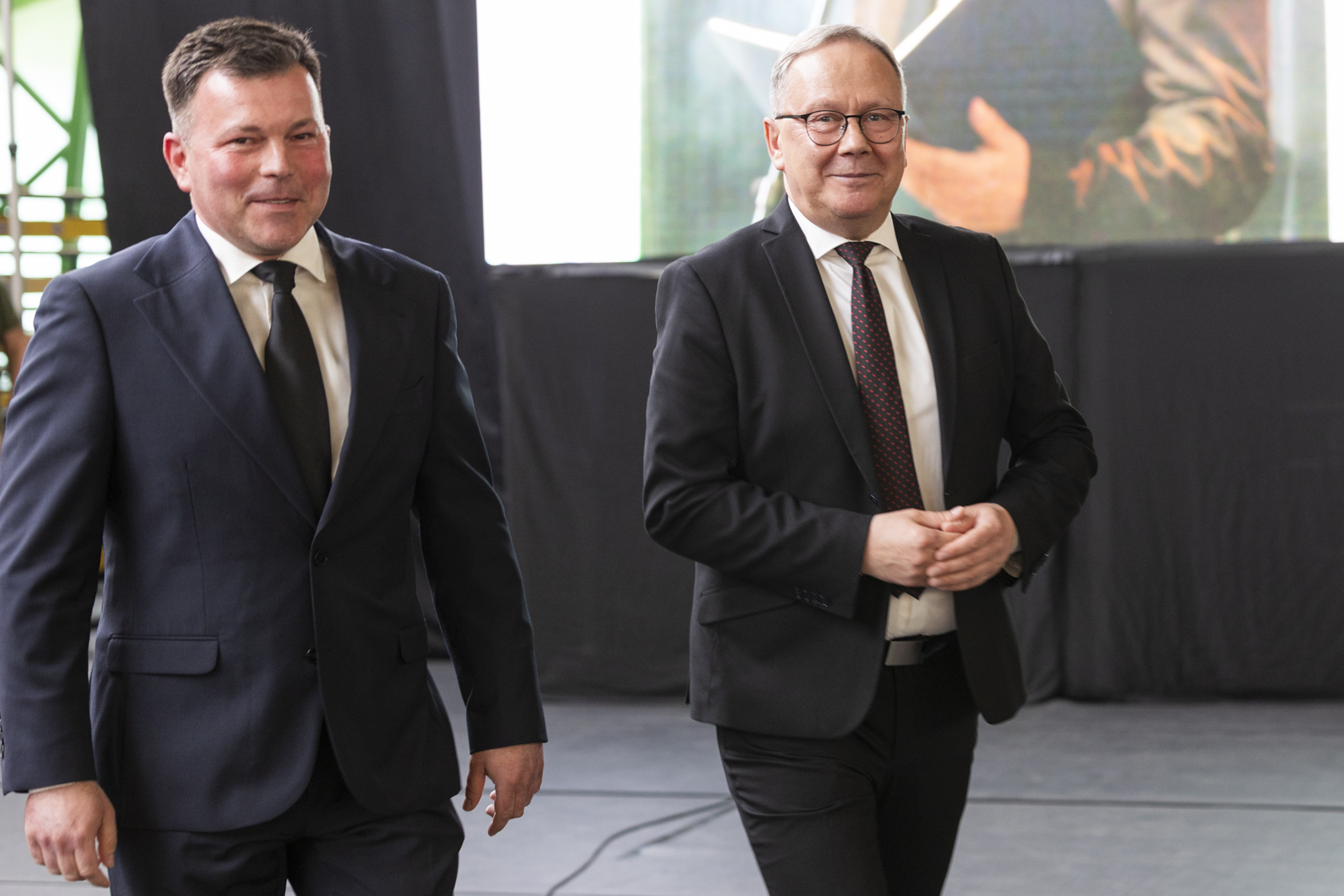 Gospodarze koncertu Prezydent Miasta Starogard Gdański janusz Stankowiak (z prawej) oraz Wójt Gminy Starogard Gdański Artur Osnowski (z lewej). 