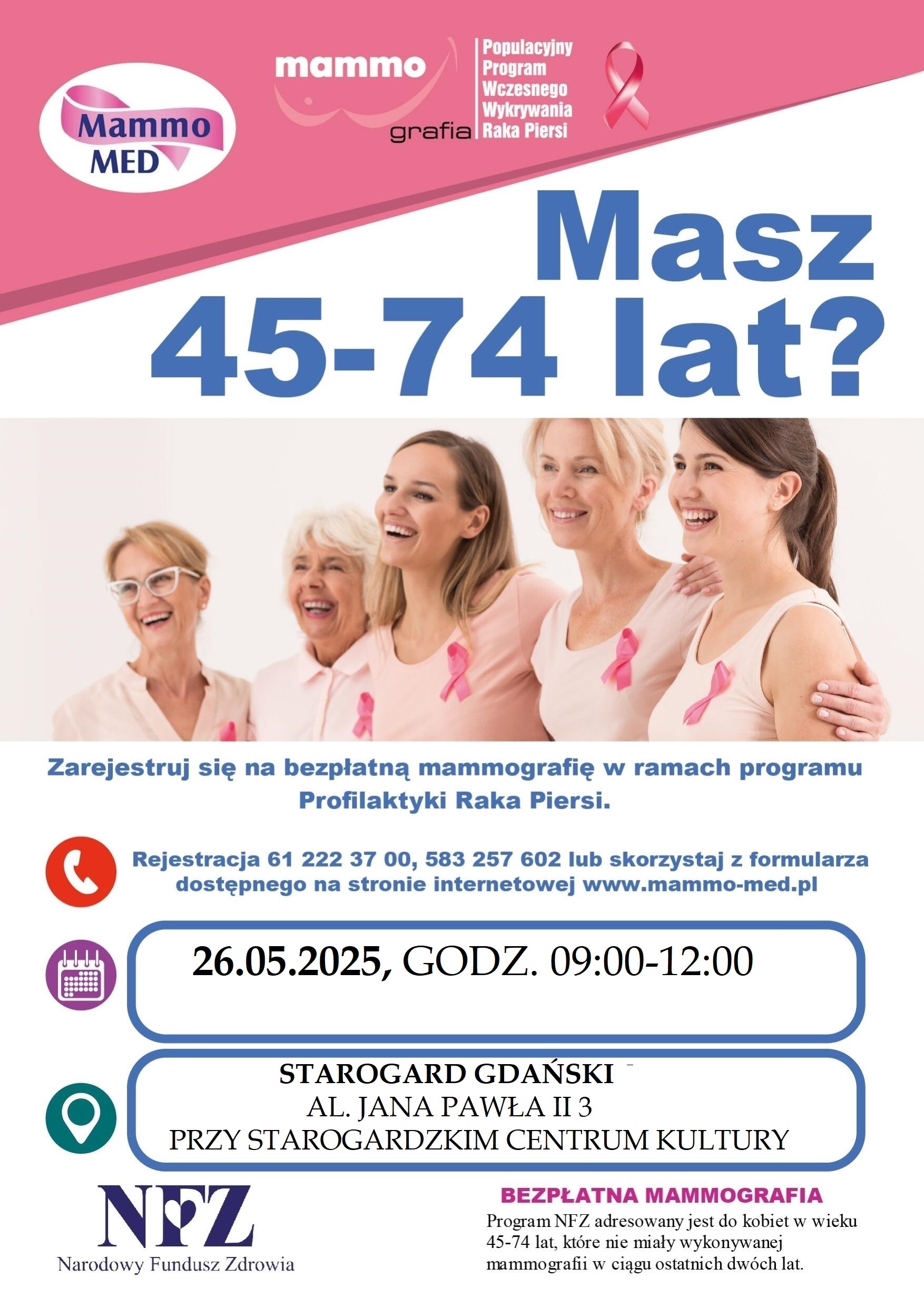 Plakat informujący o badaniach.